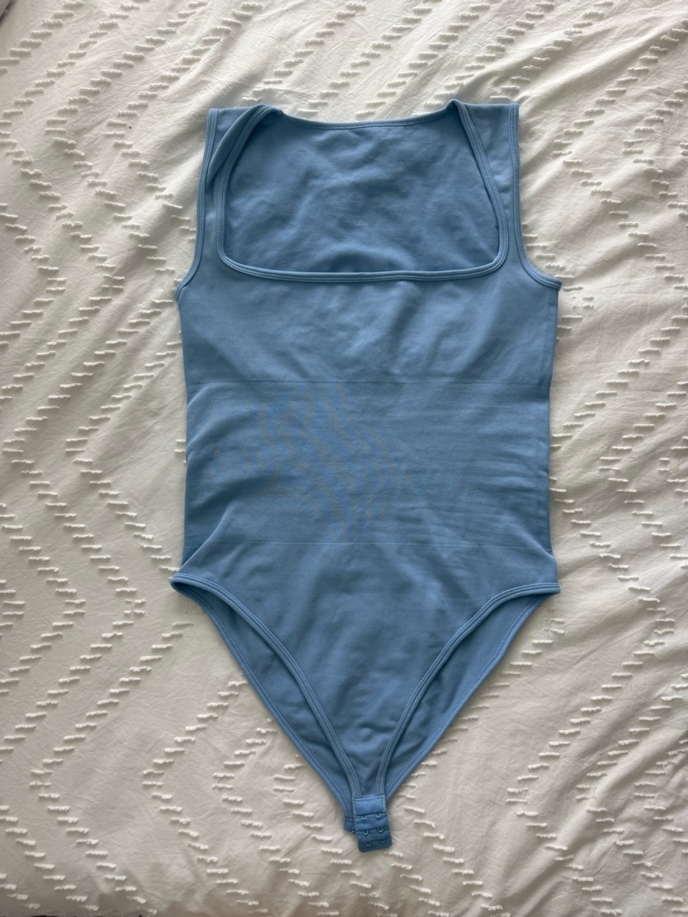 Light Blue Square Neck Bodysuit